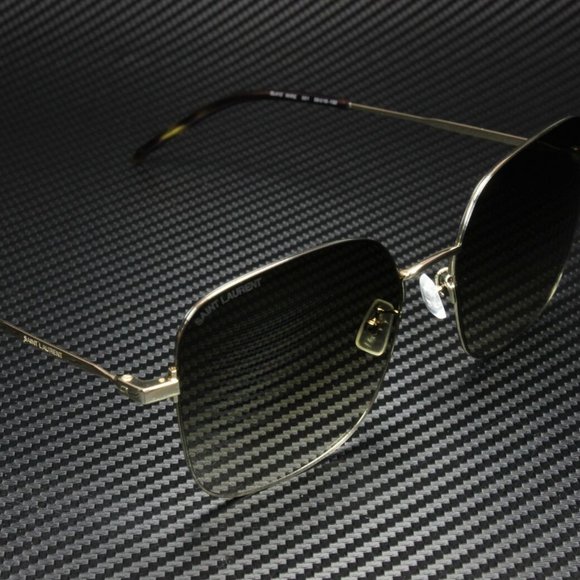 Saint Laurent Women\'s Gold and Brown Sunglasses! main image 2